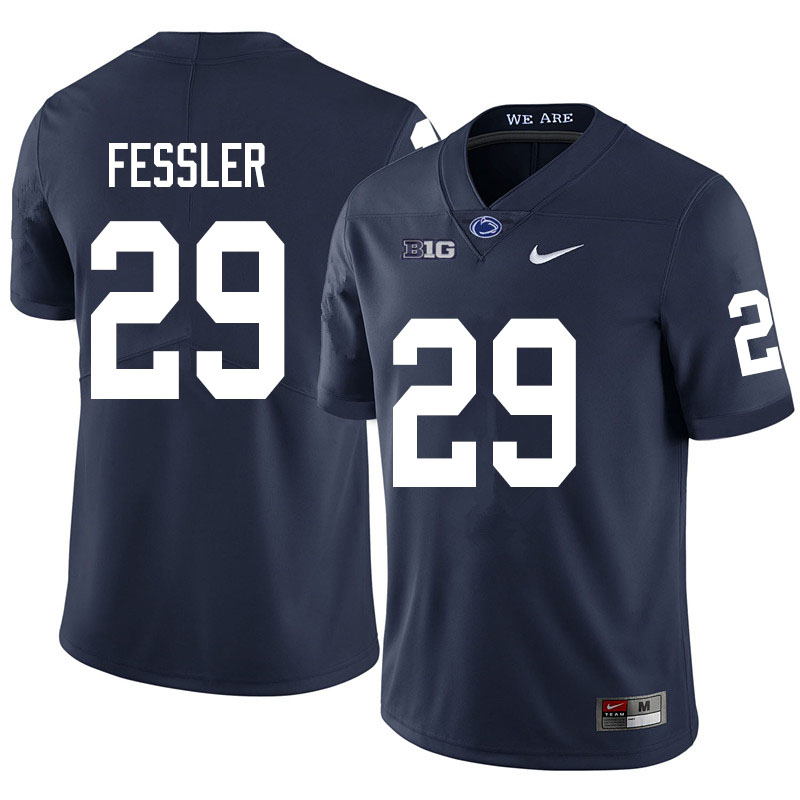Men #29 Henry Fessler Penn State Nittany Lions College Football Jerseys Sale-Navy
